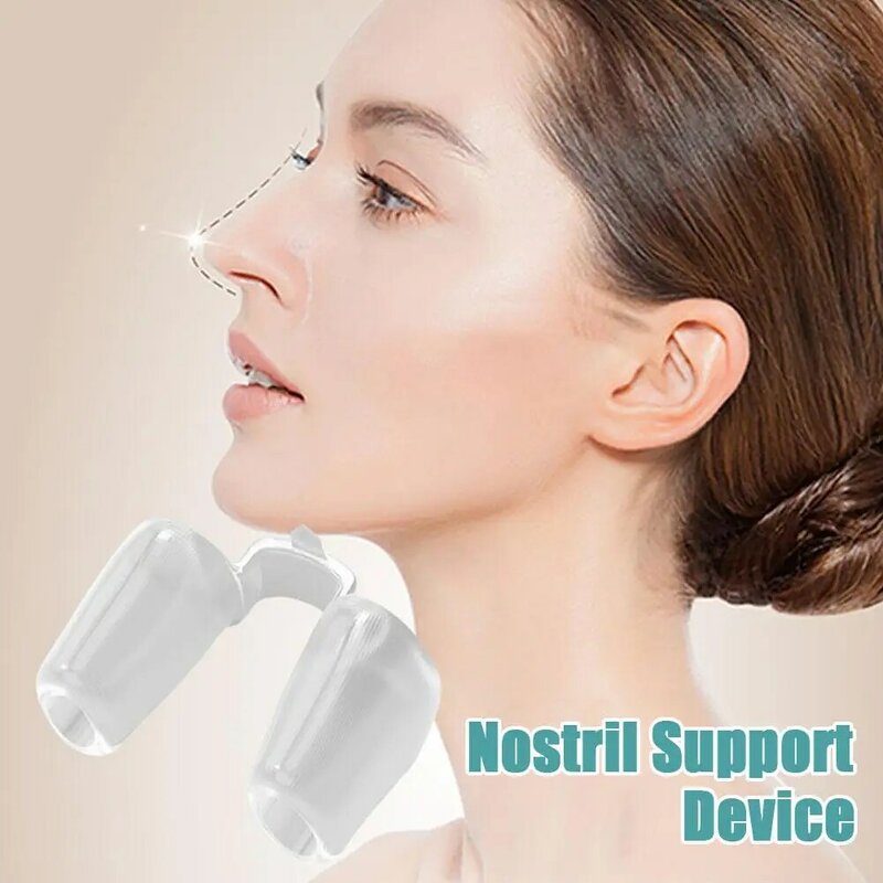 Dukungan klip silikon Nostril rinoplasti pasca operasi, koreksi Gel hidung bengkok Fixator silika Shaping N7Q0