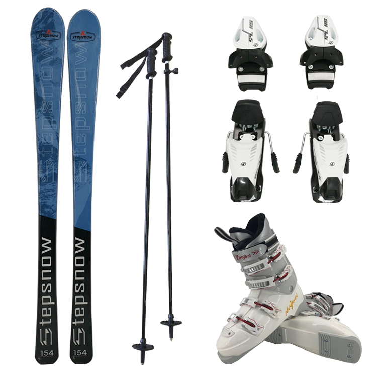 Esportes de inverno Mountain Ski Boots Set, encadernação e neve botas para adultos, esqui alpino