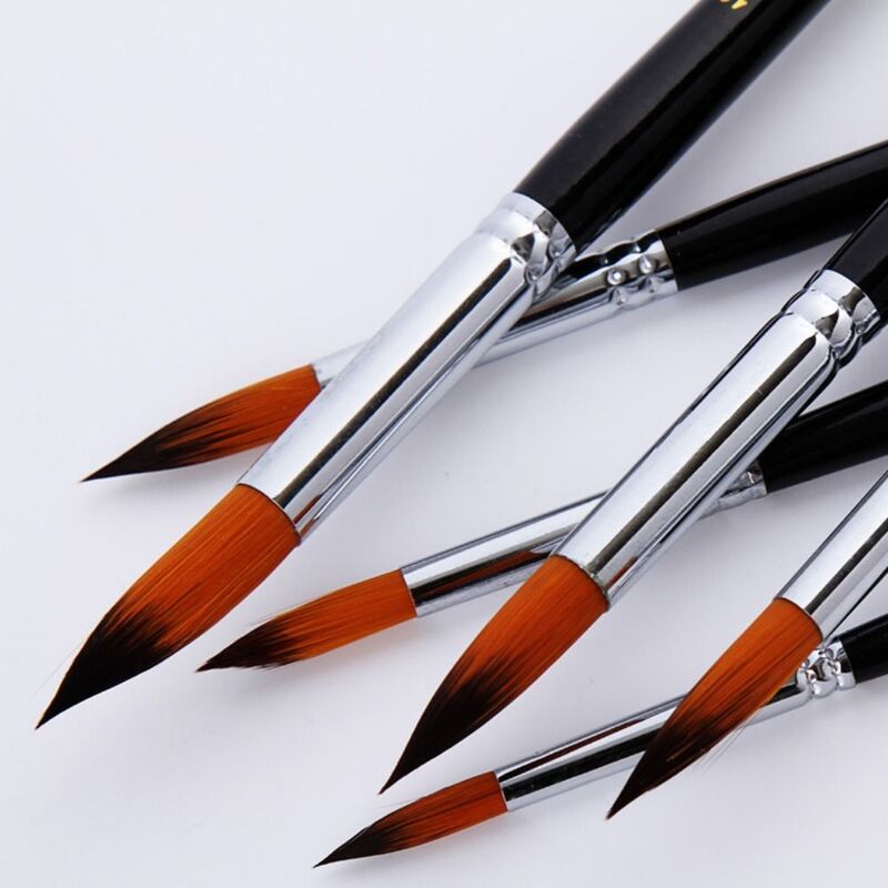9Pcs/set Multifunctional Painting Brushes Kits Nylon Hair Wooden Handle Art Paint Brushes Easy To Hold 4 Style