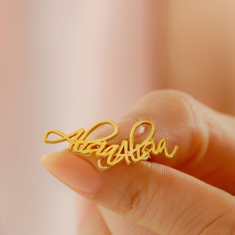 Paar benutzer definierte Name Ohrringe personal isierte Edelstahl Anfangs buchstaben Typenschild Schmuck für Frauen Ohr stecker Geschenke