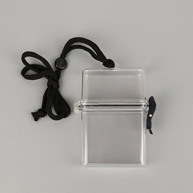 Hot Portable Small Card Sealed Storage Can Money Key Waterproof Tank Transparent Collect Classification Box School Stationery