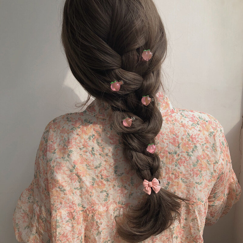 Mini pinza de pelo trenzada de hada Vintage para niños, tocado de boda, flor pequeña, accesorios para el cabello, 5 piezas