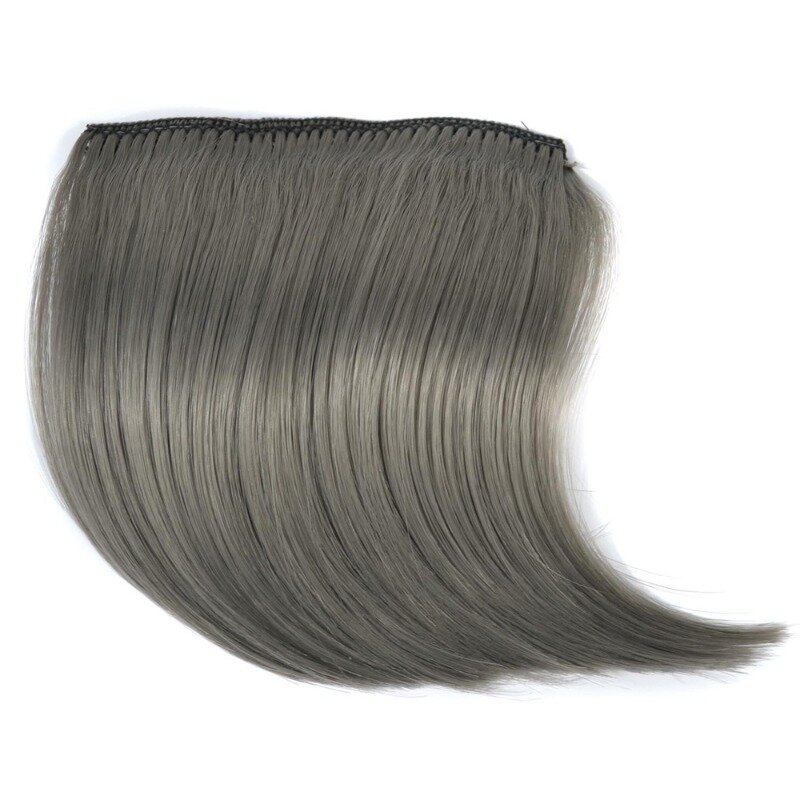 Extensiones de Cabello con Clip, flequillo gradiente sintético, pieza de cabello falso, 12 colores, 2 unidades