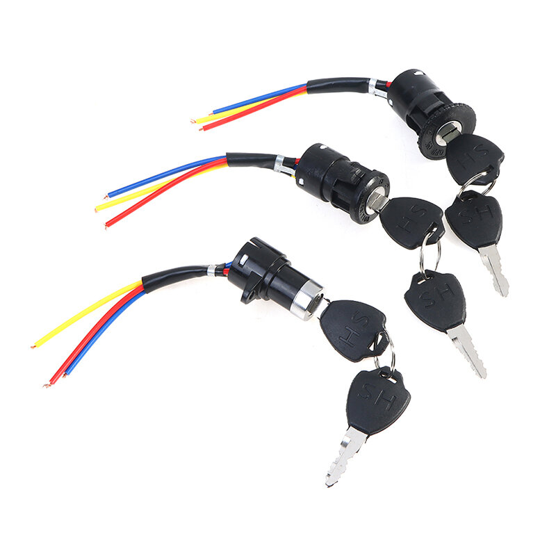 Universal Electric Bicycle Biking Portable Dustproof Cycling Parts for Electric Scooter Ignition Switch Key Power Lock