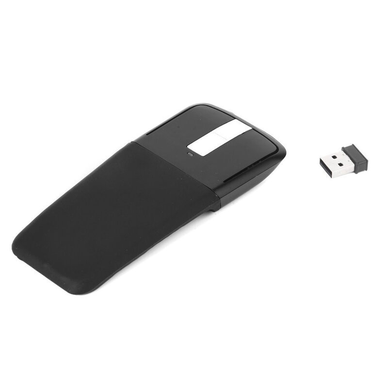 Ratón inalámbrico de 2,4G y 1600DPI, Mouse de arco USB ergonómico plegable para iPad, Mac, tableta, Macbook Air/Pro, PC y portátil
