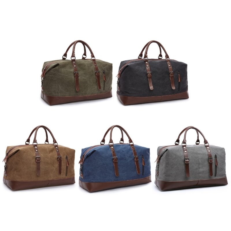 กระเป๋าสะพายกลางแจ้งกรณีผ้าใบการเดินทางกระเป๋าสะพายข้างกระเป๋าเก็บกระเป๋าสีเขียว/กาแฟ/สีดำ/สีน้ำเงินเข้ม/สีเทา