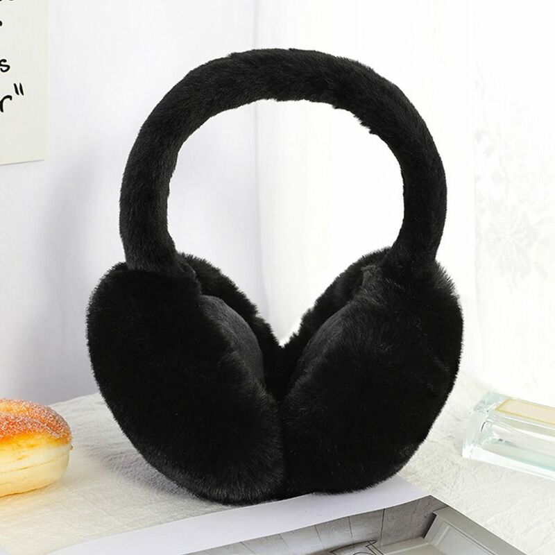 Portable Cold Protection Soft Plush Earmuffs Outdoor Women Men Foldable Earflaps Faux Fur Winter Warm Ear-Muffs