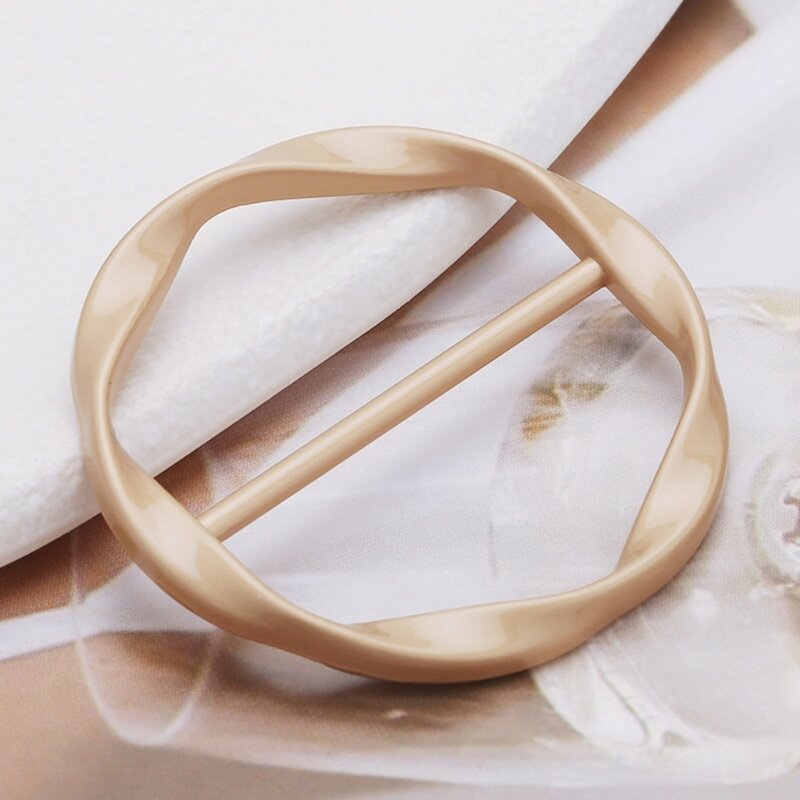 Einfache Metall runde Form Schals Schnalle zarte Gürtels chnalle DIY Bund Zubehör westlichen Damen eleganten Stil