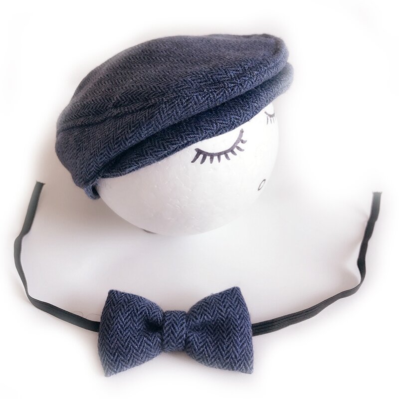طفل حديث الولادة ذروته قبعة صغيرة قبعة ربطة القوس فيونكة صور التصوير الدعامة الرضع الصبي قبعات Gatsby قبعة قبعة قبعة