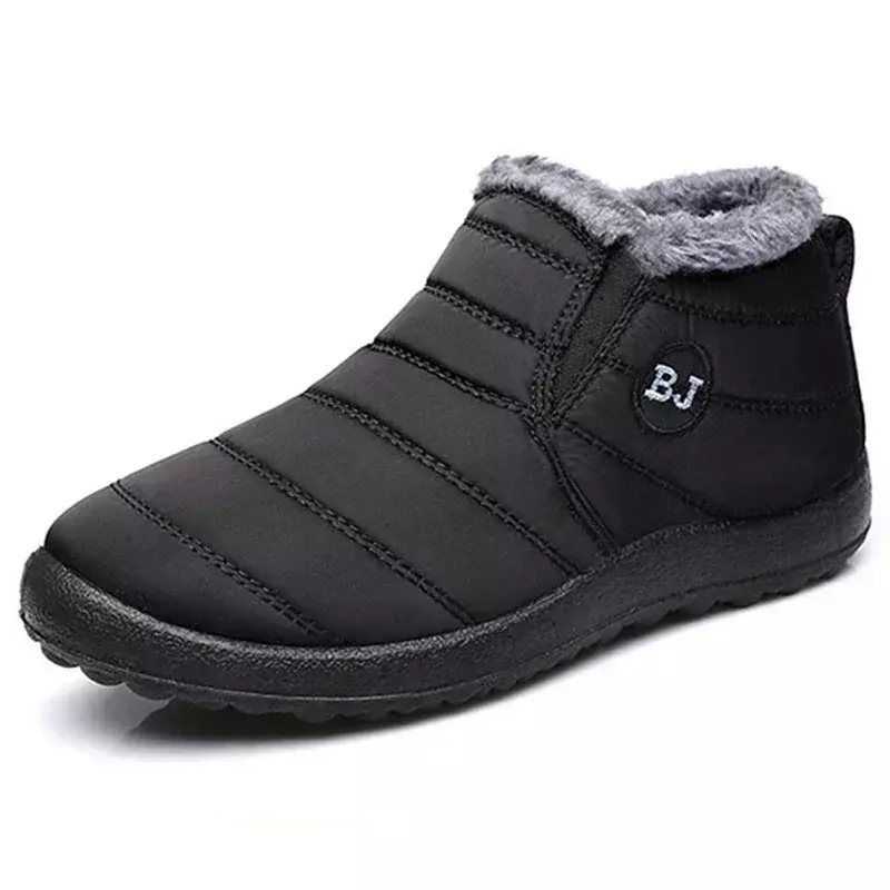 รองเท้าบูทหุ้มข้อให้ความอบอุ่นสำหรับฤดูหนาวรองเท้าบูทกันหนาวสีดำรองเท้าบูทฤดูหนาวสีดำสีม่วงและสีดำ