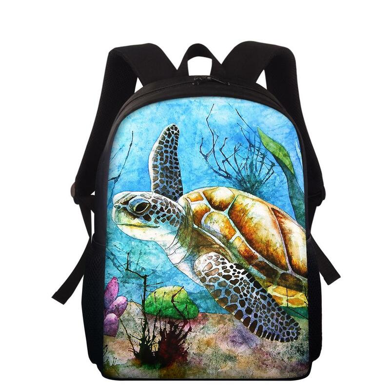 Ocean Turtle Print Backpacks For Children Sea Creatures Unique Primary Elementary Kids School Bagpacks 3D Boys Girls Rucksack