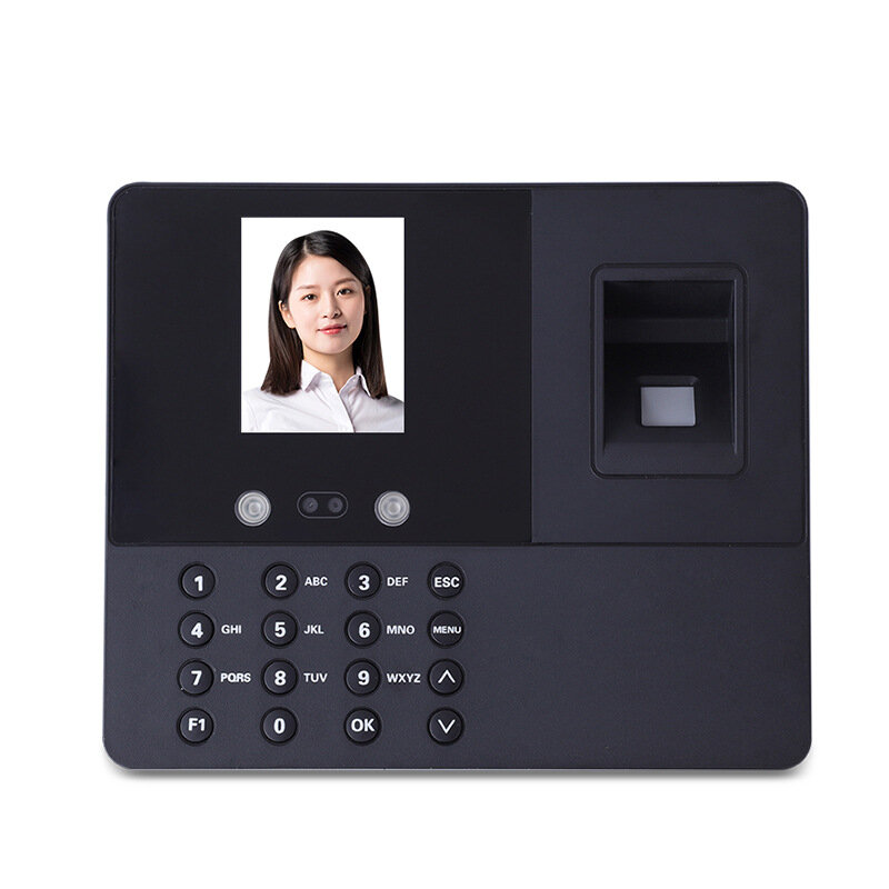 X2 rosto máquina de comparecimento do tempo da impressão digital chinês e inglês assinar e comutar máquina cartão perfurador multilingue