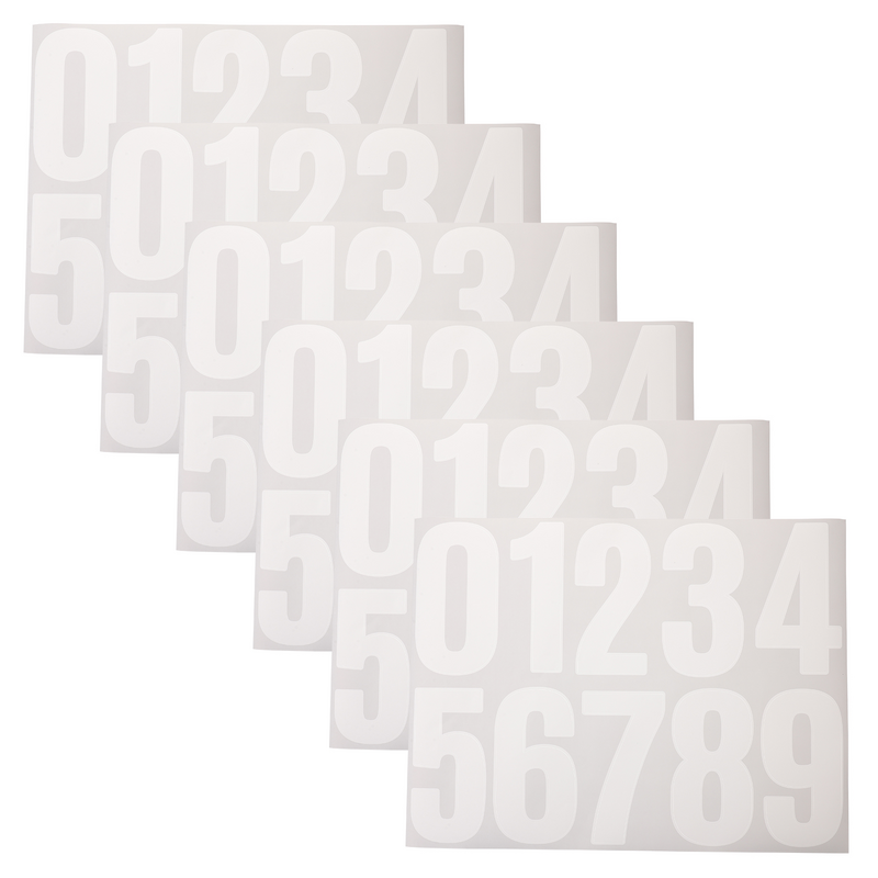 Pegatinas de números de buzón de correo de seguridad grande portátil, números de buzón de correo para exterior para marcar al aire libre, cubo de basura decorativo
