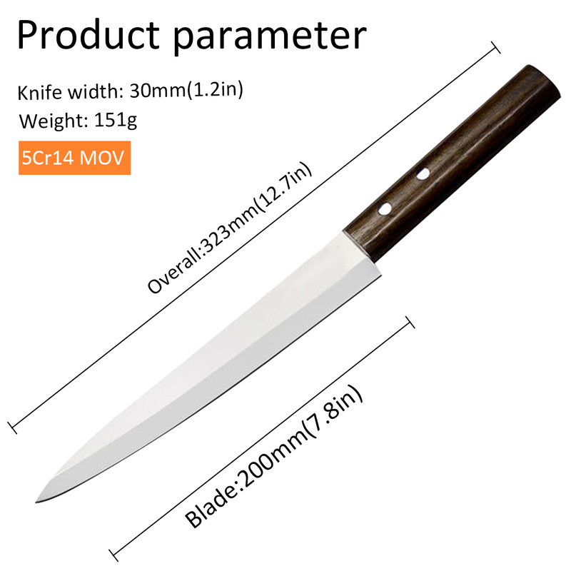 Cuchillo de Damasco Sashimi de salmón, rebanador de acero inoxidable multifuncional, cuchillo de Sushi japonés, cuchillo de cocina, cuchillo de Chef