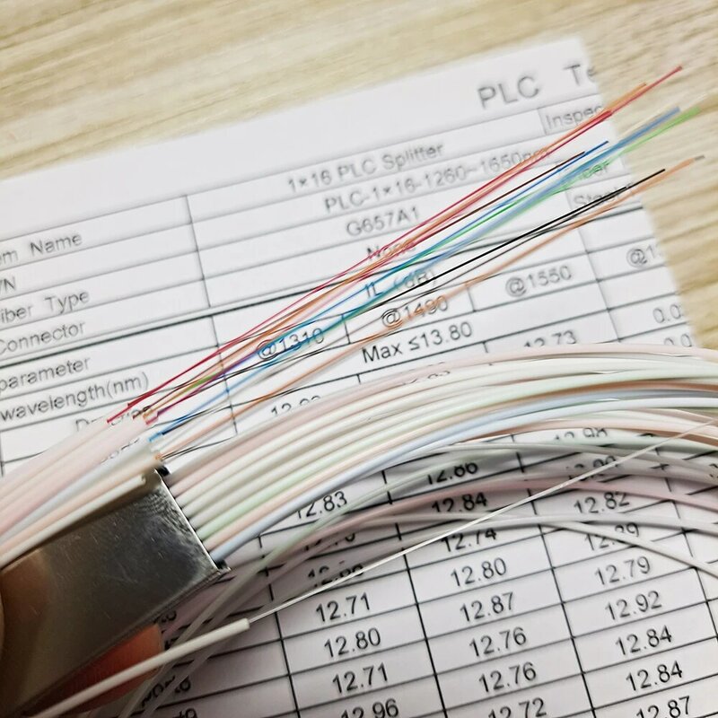 Divisor de fibra óptica PLC sin bloqueo, divisor de puertos PLC, 1x2, 1x4, 1x8, 1x16, 0,9mm, 2,4, 10 unidades por lote
