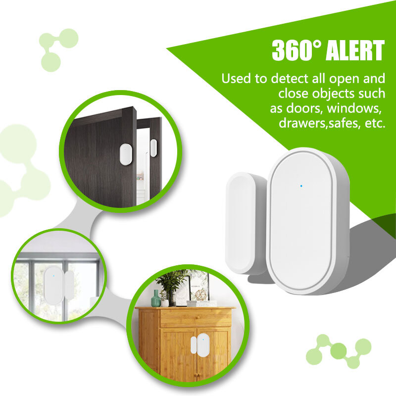 433MHz 1527 Wireless Intelligent Window Door Magnet Sensor Detector For Smart Life Home Security Alarm System Kits