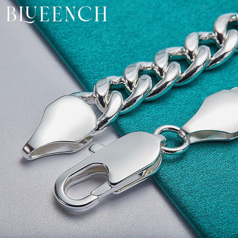 Blueench – Bracelet torsadé en argent Sterling 925 pour hommes et femmes, bijoux de personnalité européenne et américaine Hip Hop à la mode