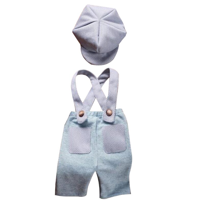 RIRI zestaw ubranek dla niemowląt chłopięce ubrania fotograficzne niemowlęce rekwizyty fotograficzne kombinezon na szelkach do