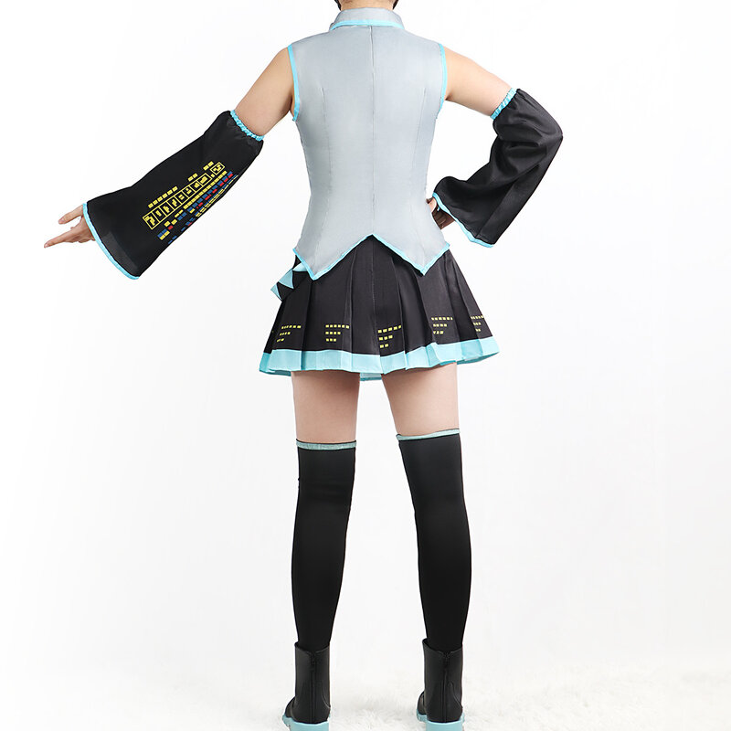 Postać z Anime ubiór na przedstawienie Hatsune Miku MIKU ubrania Anime ubrania typu Cosplay JK spódnica sam garnitur peruka akcesoria Halloween