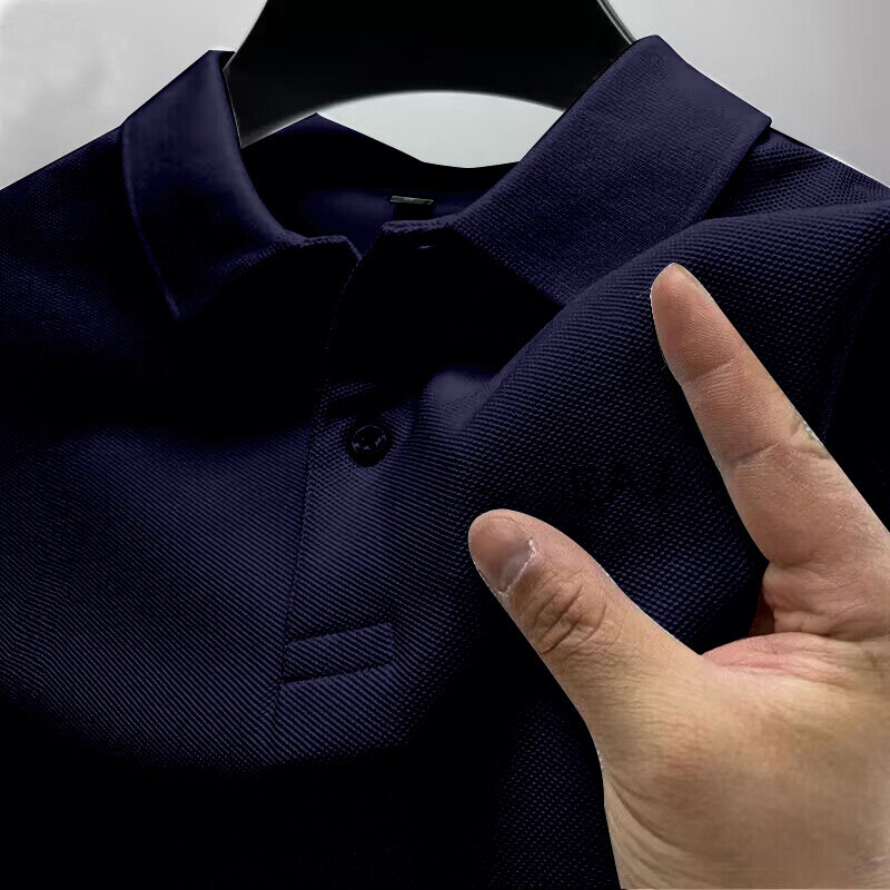 Camisa polo de manga curta masculina, marca de luxo, moda casual, roupas de verao, moda legal, 2024