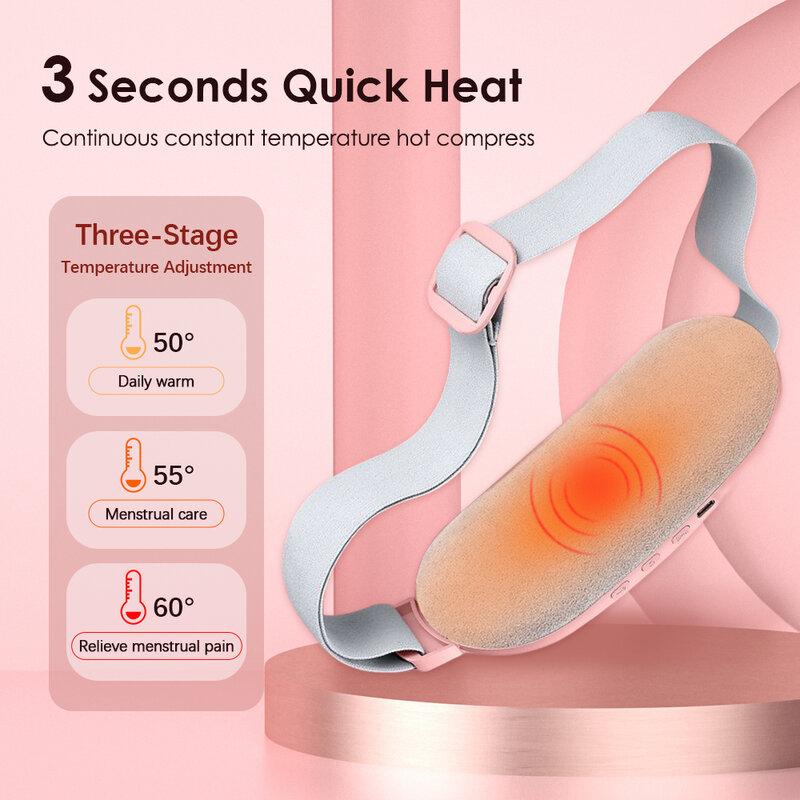 Almohadilla calefactora Menstrual para mujer, cinturón cálido para aliviar el dolor Menstrual, compresa caliente, masajeador de útero, cinturón para aliviar la dismenorrea fría