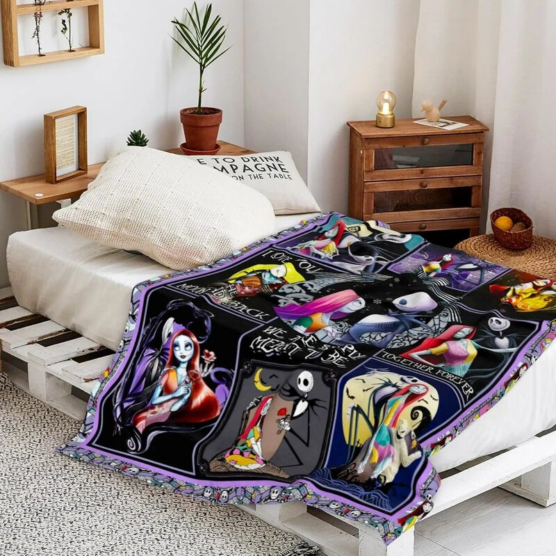 Anime Halloween Cobertor de linho para adultos e crianças, super macio, leve, sofá, cadeira, sala de estar, presente