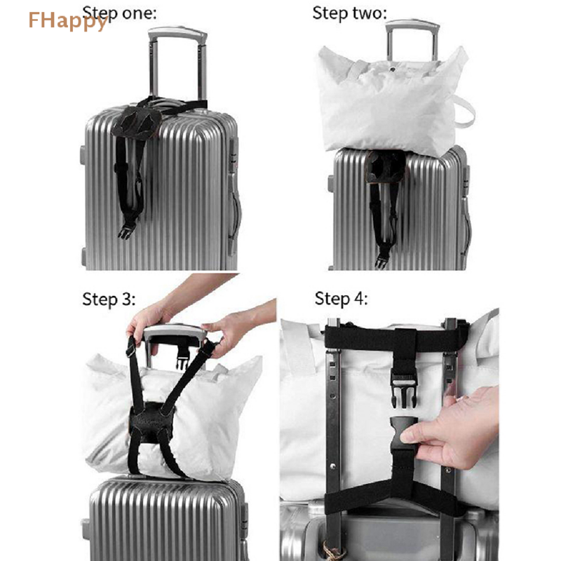 Correias de bagagem ajustáveis conveniente cinto saco bungees fivelas bolsa bungees fácil viagem cinta elástica cinto alta elástica mala