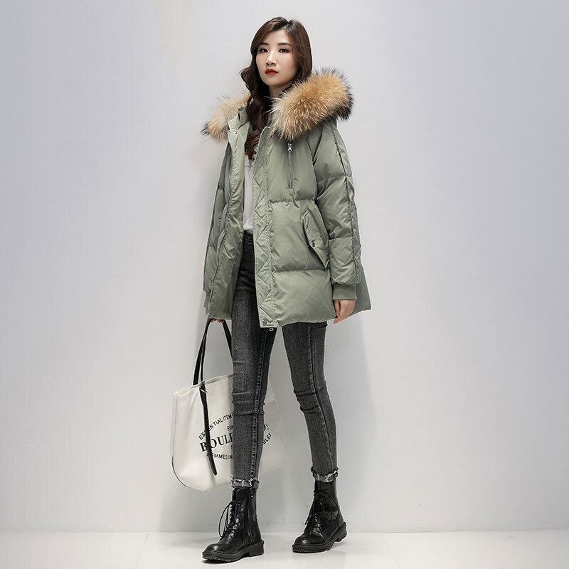 여성용 두꺼운 파카, 따뜻한 가을 겨울 재킷, 느슨한 후드 다운 코튼 코트, 한국 스타일 오버코트, 신상