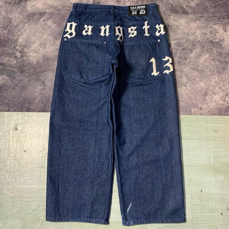 Y2k Vintage ästhetische Mode Streetwear gewaschen Baggy breite Hose Punk gerade lässig Gothic Boyfriend Jeans für Frauen