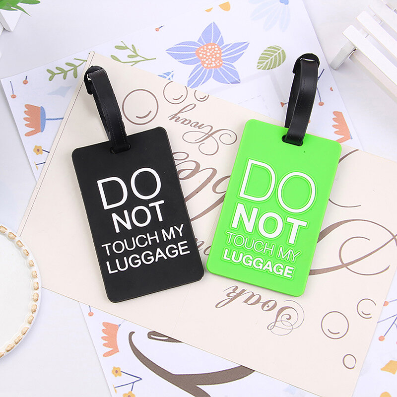 Luggage Tags Anti Theft PVC Letters Baggage Name Tag Suitcase ID Address Label Holder Work Covers Portable Travel Accessories