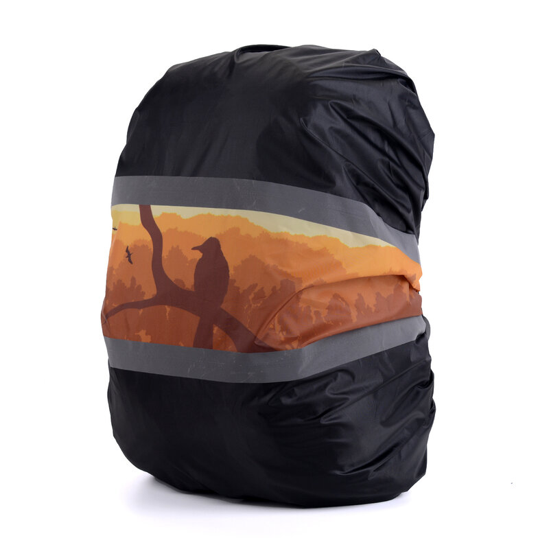 【4】Waterproof Sport Bags Covers with Reflective Patterns for Hiking and Trekking Backpacks