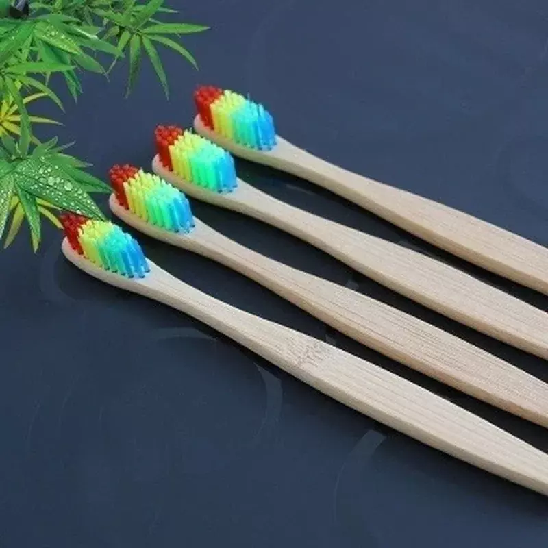 1 Buah sikat gigi bambu sekali pakai