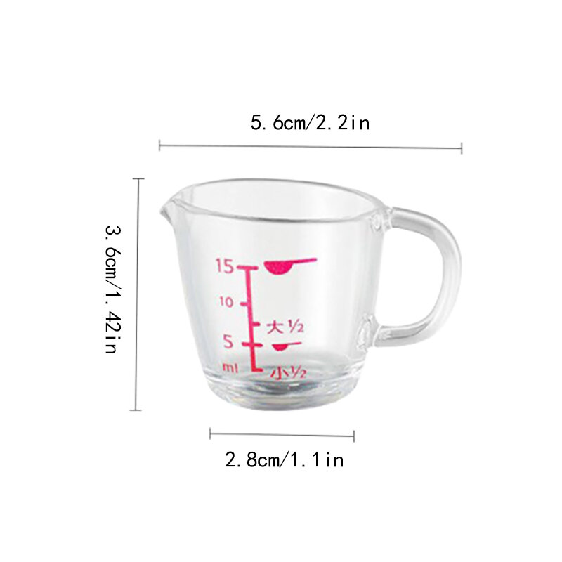 소형 플라스틱 정량 체중계 측정 컵, 주방 조미료 컵, 미니 레몬 주스 컵, 15ml 요리 컵, 1 개