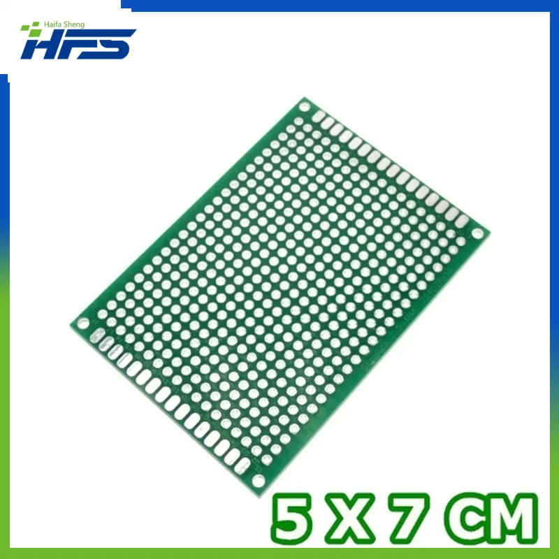 ダブルサイドサーキットボード,便利なユニバーサルプリント回路基板,5x7 PCB, 5cm, 7cm