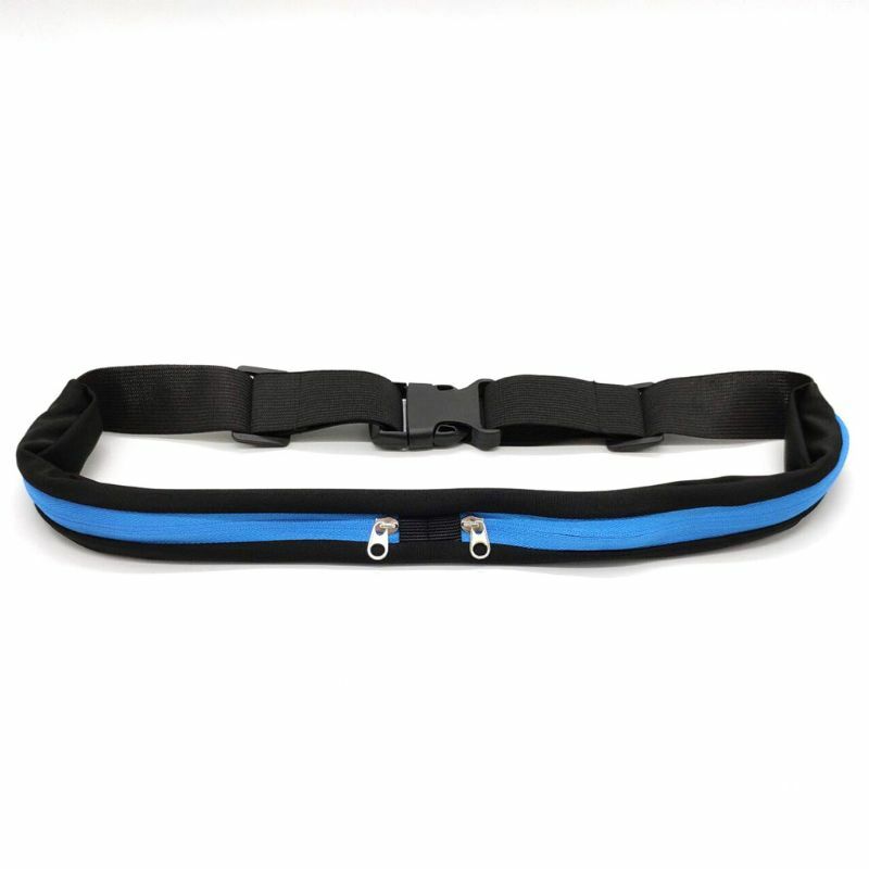 Bolsa cintura unissex esportiva cinto bolsa cintura suporte à prova d'água bolsa com zíper 448D