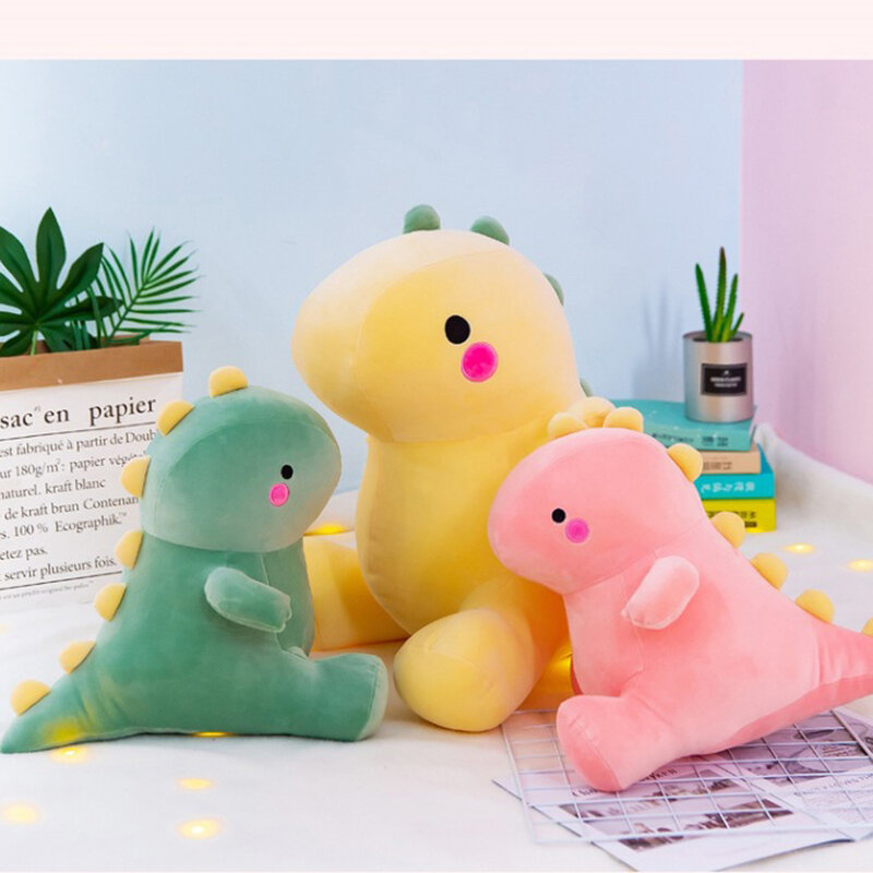 Boneca de dinossauro recheado para crianças Boneca adorável abraço, travesseiro do sono, Dino Dolls, Home Decor, brinquedos de pelúcia