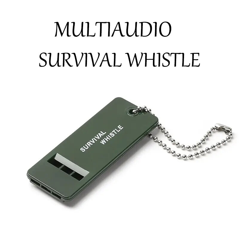 Three-band outdoor survival whistle, rescue whistle, emergency whistle, high pitch and high frequency, earthquake relief whistle