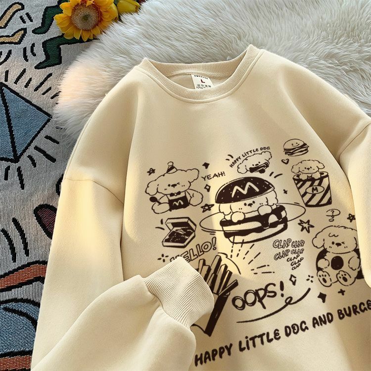 Cute Thick Hoodie Men'S And Women'S Fashion Y2k Printed High Quality Casual Long Sleeve
