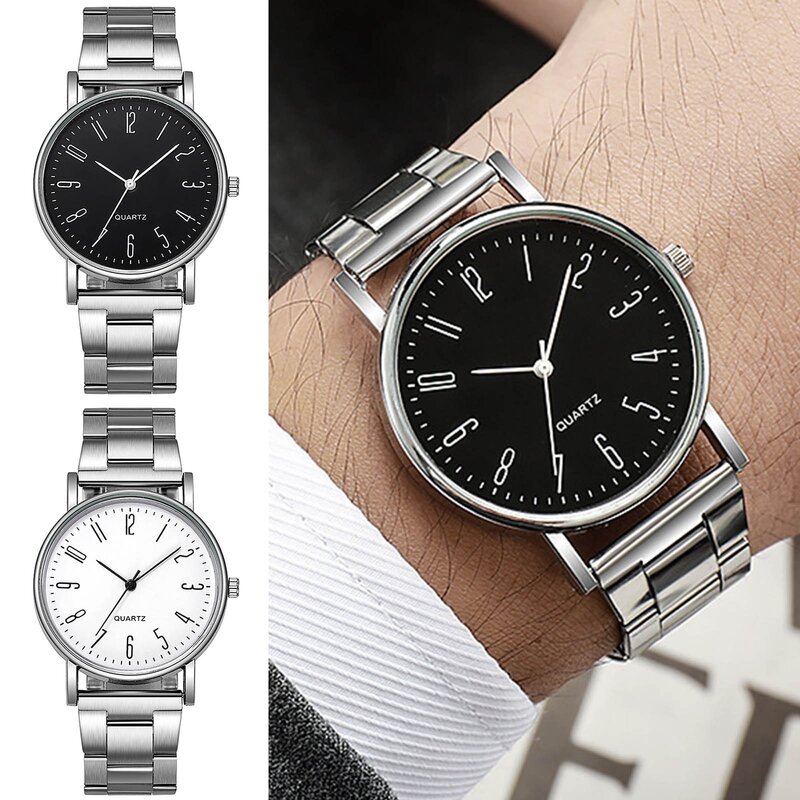 นาฬิกาข้อมือแฟชั่นสำหรับผู้ชาย, นาฬิกาควอตซ์นาฬิกาสายรัดเหล็กนาฬิกาข้อมือ