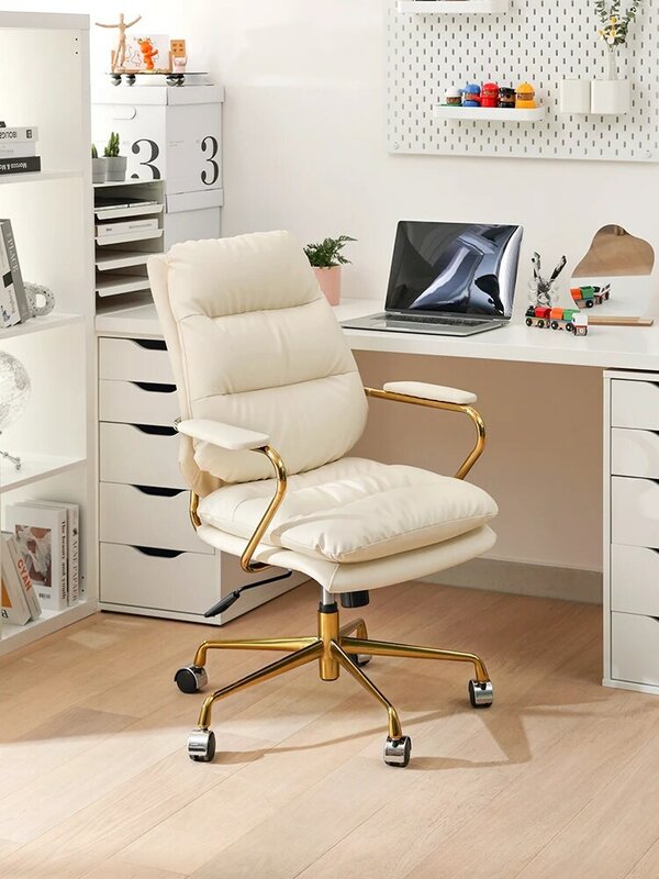 Silla de ordenador de diseño ergonómico para el hogar, mueble de oficina, escritorio, dormitorio nórdico, sofá de elevación, taburete suave