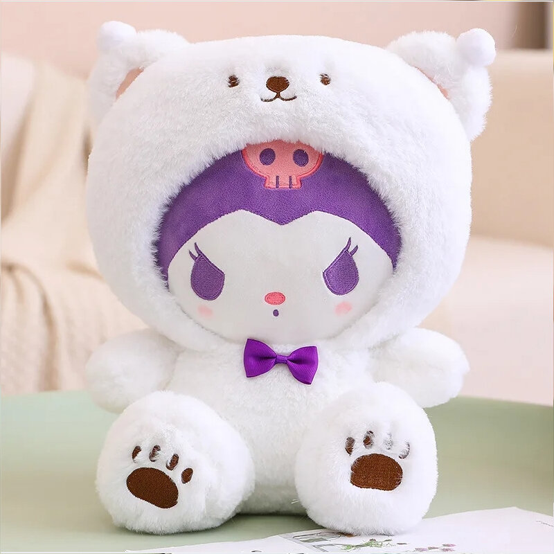 Nowe Sanrio Kawaii Hello Kitty pluszak poduszka wypchane lalki Cinnamoroll dzieci pluszaki dekoracje do domu pluszowe boże narodzenie lalki