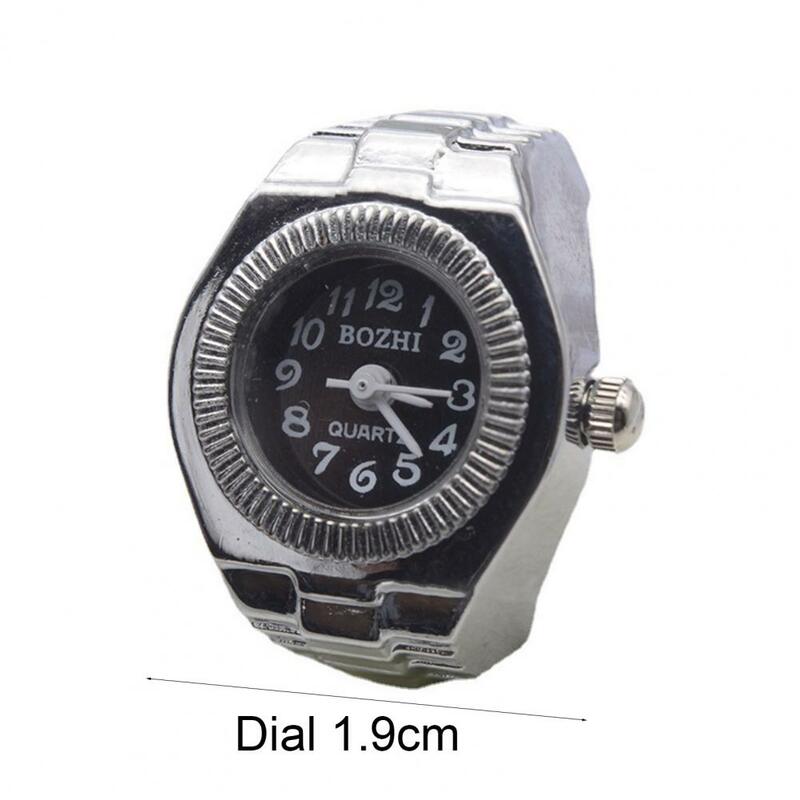 Fashion Creative Ring Watch Couple Watch High Elastic Adjustable Alloy Fashionable Finger Ring Watch For Men
