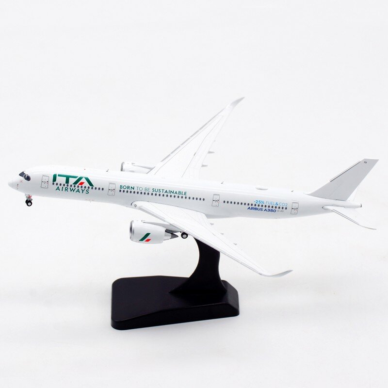 Alitalia-A350-900 طائرة الطيران المدني سبيكة والبلاستيك نموذج ، 1:400 مقياس دييكاست ، لعبة هدية مجموعة ، عرض محاكاة