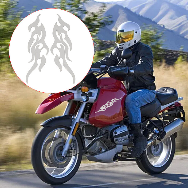 Мотоциклетная виниловая наклейка «сделай сам» с изображением пламени, водонепроницаемая наклейка для автомобиля, мотоцикла, бензобака, прочные внешние наклейки