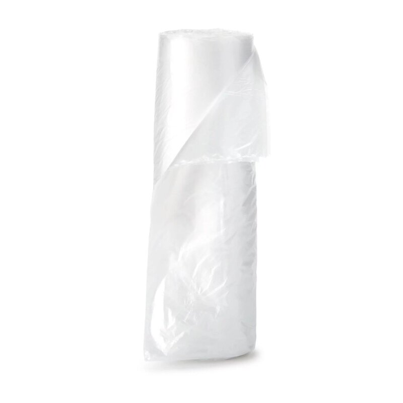 Trash Can Liners, Light Duty - Clear, 5 Mic, 10 gal, 24 in x 24 in, 1000 Ct