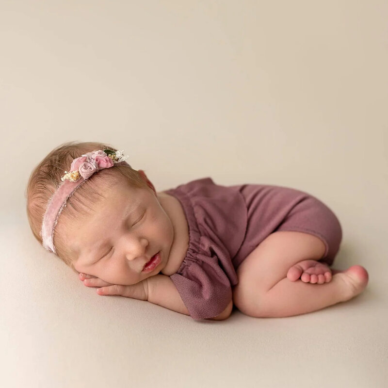 Neugeborene Mädchen Kleid Baby Fotografie Requisiten Outfit Stram pler Fotografie Kleidung Stirnband Zubehör