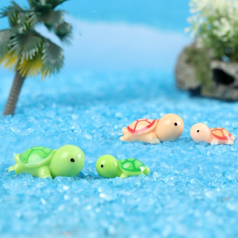 Kura-kura kura-kura miniatur Pot bunga Mini Bonsai boneka kura-kura Resin hadiah mainan