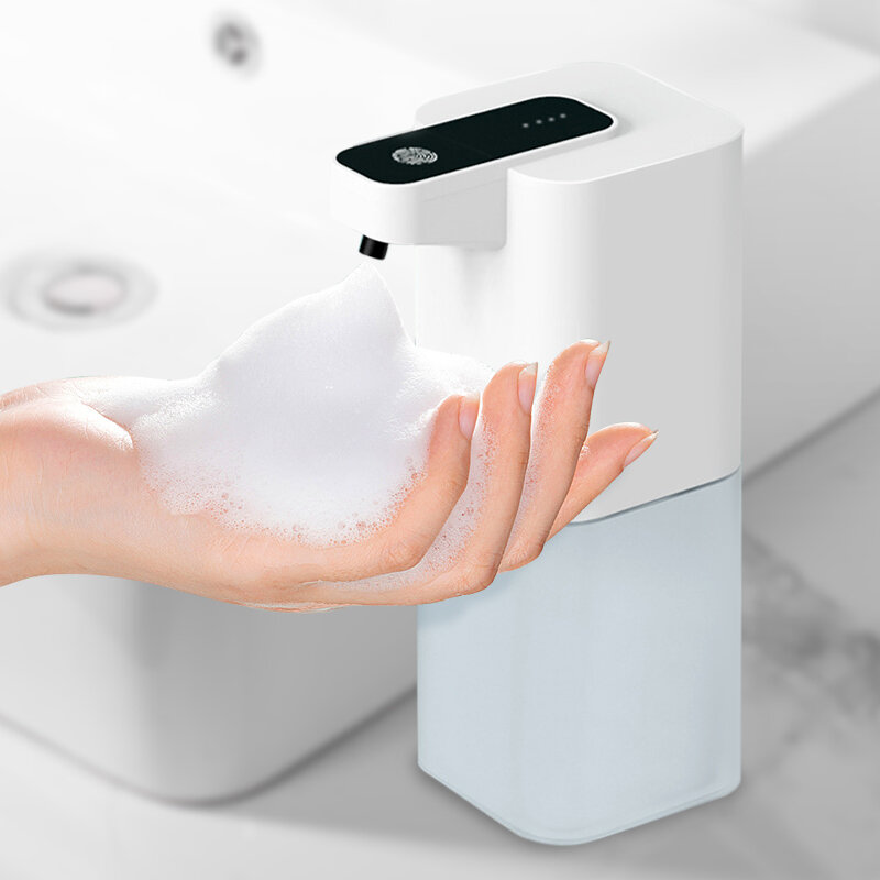 Lavaggio a mano sapone liquido macchina automatica per schiuma lavaggio a mano intelligente Dispenser facile da usare Spray alcolico per la pulizia dell'ufficio del bagno
