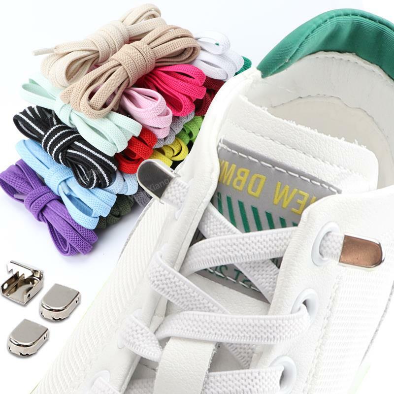 Cordones de zapato que No se ata elásticos planos para niños y adultos, cordones sin cordones, cordones rápidos, talla única
