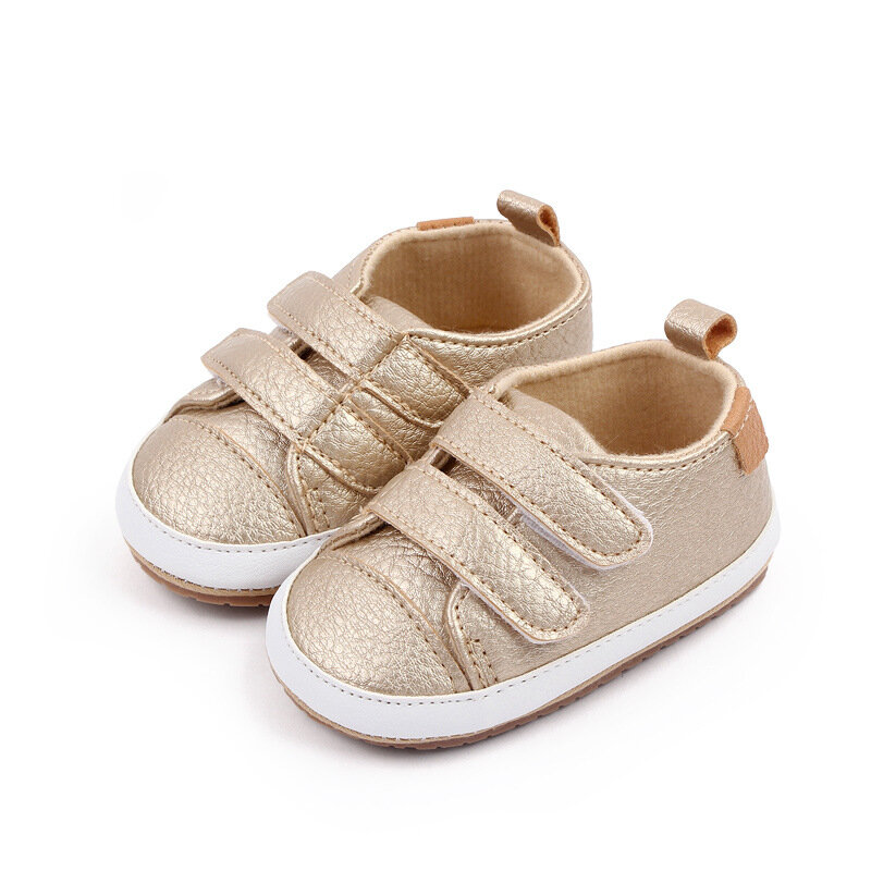 แบรนด์เด็กทารกใหม่เด็กวัยหัดเดินรองเท้า PU รองเท้าหนังนุ่มรองเท้าฤดูใบไม้ผลิฤดูใบไม้ร่วง First Walkers